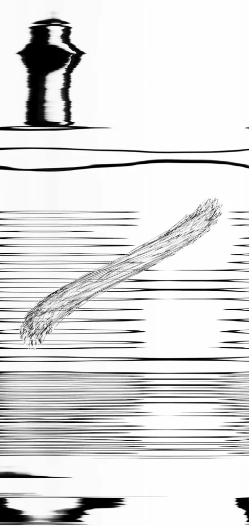 Bild aus der Serie ‚Space over Time‘ von Steffen Freiling – slit-scan-basierte Fotografie, die Raum und Zeit visuell verschiebt und gewohnte Wahrnehmung herausfordert.