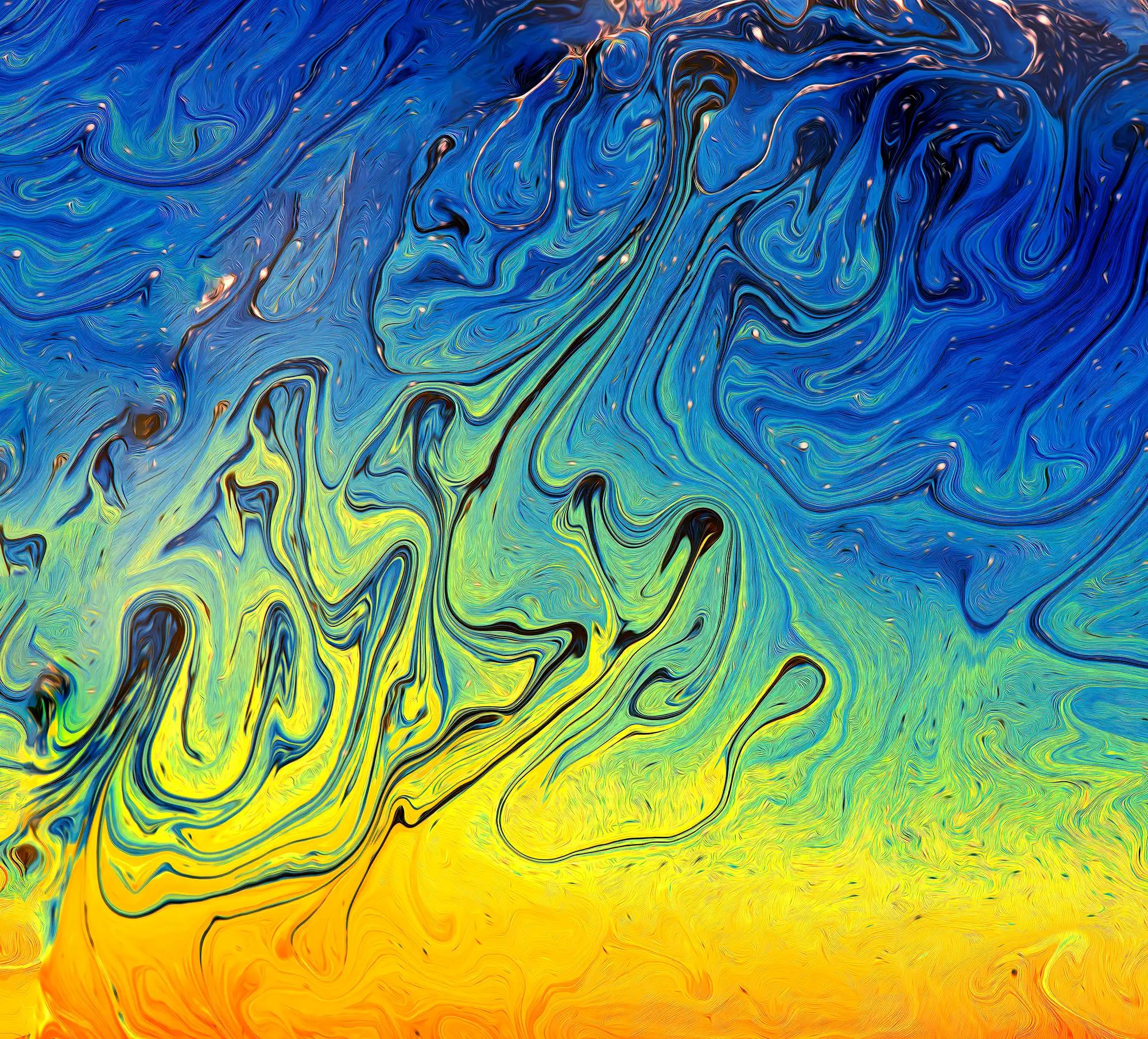 Flüchtige Farblandschaft auf Seifenhaut – Makrofotografie von Steffen Freiling aus der Serie ‚Transient Worlds‘ über Schönheit und Vergänglichkeit