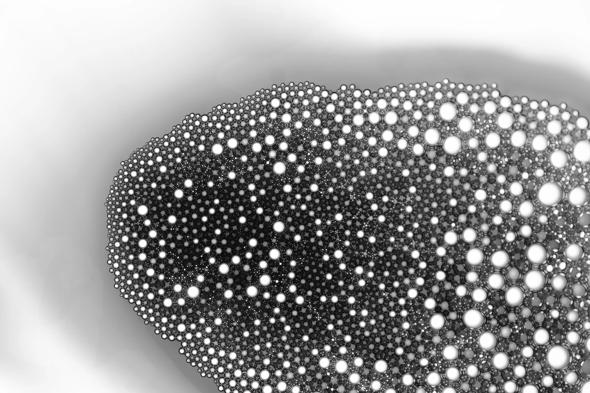 Makroaufnahme von Farbpigmenten in Seifenlösung – aus der Serie über soziale Strukturen, Veränderung und Vergänglichkeit von Steffen Freiling.