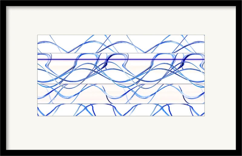 Blue Lines (Fine Art Print framed)